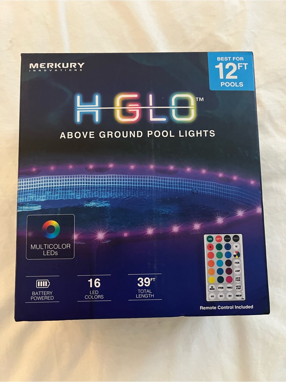 Merkury H Glo Blue & Purple Above Ground Pool Lights with Remote
